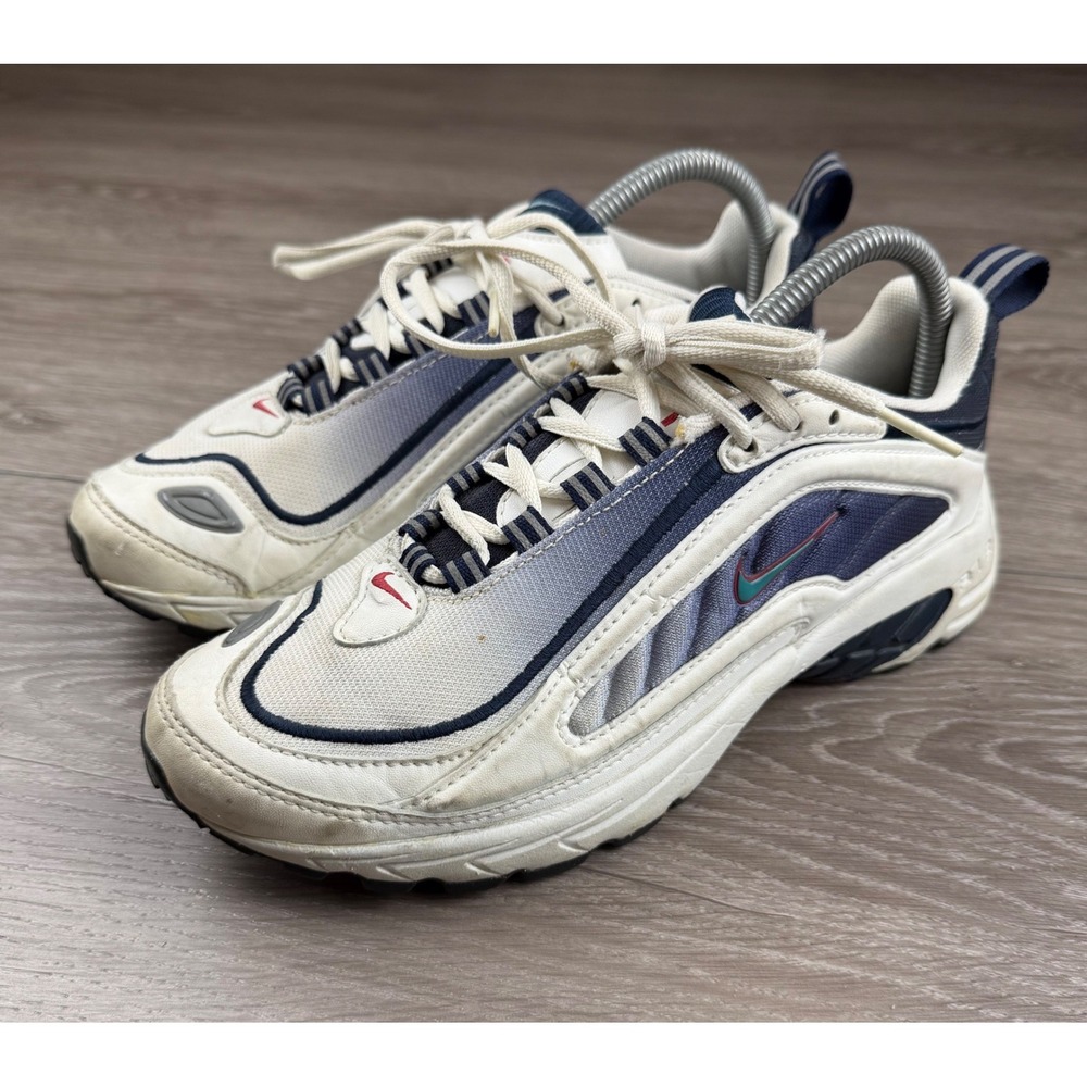 Nike Womens Air Max 103085-431 Vintage 1999 Running Shoes White Blue Size 8